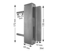 Serrure coffre à souder 34mm 7624PWZ - BEVER - 364365P/34