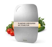 BEVISS Planche à découper en titane pur 38,1 × 27,9 cm - sans BPA | Double face · Compatible lave-vaisselle · Sans odeur · Résistant à la corrosion · Facile à nettoyer
