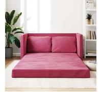 BEWI®Canapé-lit/Sofa Bed - 2 PERSONNES - clic-clac, 2 en 1 rouge bordeaux 122x204x55 cm velours &FR55518