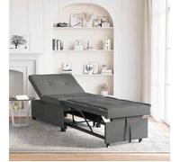 BEWI®Canapé-lit/Sofa Bed - 2 PERSONNES - clic-clac, Gris foncé 194 x 67 x 37 cm tissu &FR27336