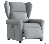 BEWI®Fauteuil inclinable - Fauteuil Réglable/Fauteuil de relax - 1 personne - électrique Gris clair Tissu &FR78093
