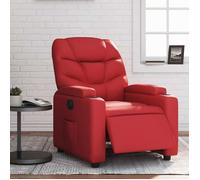 BEWI®Fauteuil inclinable - Fauteuil Réglable/Fauteuil de relax - 1 personne - électrique Rouge Similicuir &FR23266