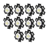 Bewinner 10 Pièces Puce LED Ultra Lumineuse 3 V, 20 Mm 1 W Lumière Chaude 3000 K Perles de Lumière à Monter Soi-même pour Plafonnier, Lampe de Poche, Lampe de Table, Accessoire de à Substrat en