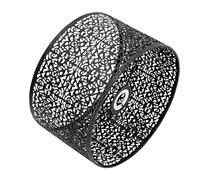 Bewinner Abat-jour en Métal Creux E27 E14 Universel, Abat-jour en Fer Noir de 9,8 Pouces avec Revêtement Anticorrosif, Bonne Dissipation de la Chaleur, Couvercle de Lampe Exquis pour Plafond de