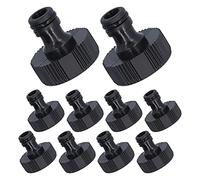 Bewinner Adaptateur de Filetage de 15 Mm Paquet de 10 Connecteur de Tuyau Durable Scellable en Plastique pour l'arrosage du Jardin Interface de Mamelon à Filetage Femelle G3/4 Accessoires de Jardin