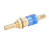 Bewinner Adaptateur de Gaz Refroidi à l'eau de 8 Mm, Raccord Rapide pour Torche de Soudage MIG TIG, Ensemble de Connecteurs de Tuyau à Déconnexion Rapide en Laiton, Coupleur Mâle Femelle Jaune pour