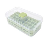 Bewinner Bac à Glaçons en Silicone à 64 Cellules avec Couvercle et Pelle, Moule à Glaçons à Dégagement Facile par Bouton-poussoir pour Congélateur, Bac à Polyvalent sans BPA pour la Cuisine de la