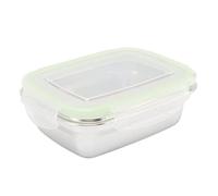 Bewinner Boîte à Déjeuner en Acier Inoxydable 304, Récipient de Stockage des Aliments étanche, Boîte à Carrée, Facile à Transporter, Gain de Place pour la Préparation des Repas et les Déjeuners