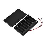 Bewinner Boîte de Rangement pour Support de Batterie avec Interrupteur d'alimentation, 8 Compartiments, Organiser et Protéger Les Piles