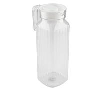 Bewinner Bouteille de Jus en Acrylique avec Couvercle, Design rayé pour | Pichet à boissons froides, distributeur d\'eau de grande capacité, service de Bar et de café, récipient transparent Durable