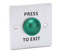 Bewinner Bouton de Déverrouillage de Porte en Acier Inoxydable 12-24 V Push to Exit NO NC COM Switch, Panneau de Contrôle d'accès avec étanche IK10 Antidéflagrant 86 X 86 Mm