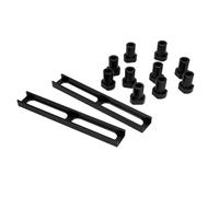 Bewinner Butée d'établi Antidérapante en Aluminium pour Chien de 19 Mm, Lot de 10 avec 2 Bases, Butée de Serrage Antidérapante pour le Travail du Bois pour Tables MFT, Bloc de Positionnement pour un