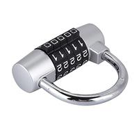 Bewinner Cadenas à Code à 5 Chiffres, Serrure à Combinaison en Forme de U pour Valise et Porte, Matériau en Alliage de Zinc, Haute sécurité, Facile à Installer et à Réinitialiser, Argent (SILVER)