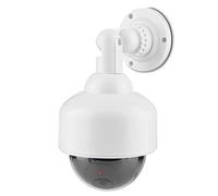 Bewinner Caméra de sécurité Factice, en Forme de Dôme avec Lumière LED Clignotante, Rotation à 360°, Installation Facile pour Une Utilisation Intérieure et Extérieure