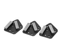 Bewinner Chaussures de Meulage Diamantées pour Béton Trapézoïdal Coupe Agressive 6 Trous 16# Noir, 3 Pièces Bloc de Meulage Diamant pour Meuleuse de Sol, Disques de Lisses Résistants à l'usure