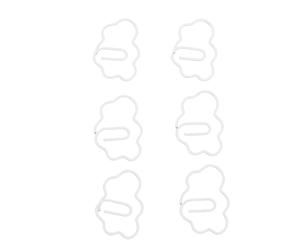 Bewinner Cloud Shaped Paper Clips, 100 Pcs Set (WHITE) | Design Adorable, matériau en fer, utilisation polyvalente, clips de papeterie