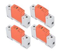 Bewinner Dispositif de Protection Contre Les Surtensions 4 Pièces 1P Parafoudre à Montage sur Rail DIN, Parafoudre Domestique AC 420 V SPD 40 KA avec Fenêtre Visible, Matériau PC Ignifuge pour la