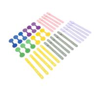 Bewinner Ensemble d'étiquettes d'Attaches de Câble en Silicone 32 Pièces, étiquettes de Fil Réutilisables pour l'identification des Cordons, Outils de Gestion des Câbles - Attaches de Fil en