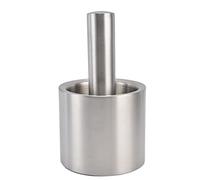 Bewinner Ensemble Mortier et Pilon en Acier Inoxydable 304, Moulin à épices à Double Structure avec Texture Brillante, Broyeur de Cuisine Silencieux et Nettoyable pour Assaisonnements, Noix et