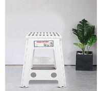 Bewinner Escabeau Pliable Portable Antidérapant pour Adultes - Tabouret en Plastique Antidérapant avec Boucle de sécurité, Robuste et Durable, Peu Encombrant et Pratique à Transporter pour la
