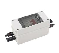 Bewinner Interrupteur de Déconnexion Solaire 20 A, Mini Disjoncteur DC 500 V avec Boîte de Distribution étanche IP65, Sectionneur PV pour Système de Réseau Marche/arrêt de Panneau Solaire, Boîte de