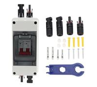 Bewinner Interrupteur de Déconnexion Solaire 20 A, Mini Disjoncteur DC 500 V avec Boîte de Distribution étanche IP65, Sectionneur PV pour Système de Réseau Marche/arrêt de Panneau Solaire, Boîte de