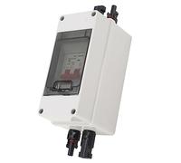 Bewinner Interrupteur de Déconnexion Solaire 20 A, Mini Disjoncteur DC 500 V avec Boîte de Distribution étanche IP65, Sectionneur PV pour Système de Réseau Marche/arrêt de Panneau Solaire, Boîte de