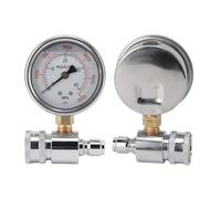 Bewinner Jauge de Nettoyeur Haute Pression 6000 Psi, Testeur de Pression en Acier Inoxydable avec Raccord Rapide 3/8" pour équipement de Nettoyage de Machine de Lavage de Voiture