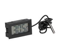 Bewinner Jauge de Température électronique Numérique avec Sonde Externe, Thermomètre LCD ABS -50~110 ℃ pour Réfrigérateur, Climatiseur, Chauffe-eau Automobile, Moniteur de Température Noir avec