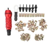 Bewinner Kit Adaptateur de Foret pour Rivet Écrou, 6 Têtes Interchangeables | Fixation d\'outils à rivets avec 150 écrous M3-M10, douille hexagonale 1/4\", pour perceuse sans fil, avec étui de transport