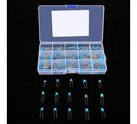 Bewinner Kit d'assortiment de Condensateurs en Céramique Haute Tension 1kV, 180 Pièces, 15 Valeurs 100pF-10000pF, Ensemble de Condensateurs pour Projets électroniques, Performances Stables, Précision