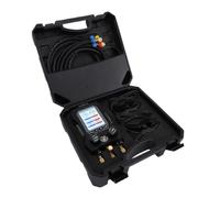 Bewinner Kit de Manomètre Numérique, Testeur de Réfrigérant HVAC | Jauge de collecteur à écran LCD avec crochet arrière, pour R134A R410A R22 R32 R290 R1234YF, corps ABS, rafraîchissement en