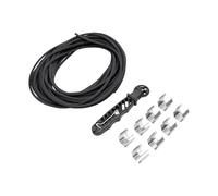 Bewinner Kit de Remplacement de Cannelure d'écran avec Rouleau et Crochet, Cannelure d'écran de Fenêtre en Caoutchouc de 15 M de 3,5 Mm pour l'installation, la Réparation 'écrans de Fenêtre, Porte