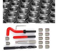 Bewinner Kit de Réparation de Filetage 17 Pièces M12x1,25, clé à Taraud Torsadée en Acier Inoxydable, Jeu d'inserts Filetés, Outil de Réparation d'hélicoptère en Alliage 'Aluminium Haute