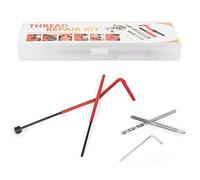 Bewinner Kit de Réparation de Filetage M3 25 Pièces, Jeu d'inserts Helicoil avec Taraud et Foret, Outil de Filetage pour Réparation de Machines, Kit d'insertion de en Fil 'acier avec Boîte