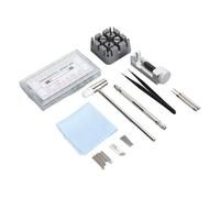 Bewinner Kit d'outils de Retrait de Maillons de Bracelet de Montre 98 Pièces, Comprenant des Barres à Ressort, des Goupilles Fendues, Un Marteau, des Fourchettes, des Poinçons, Une Base Réglable