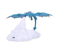 Bewinner Lampe Dragon Imprimée 3D, Veilleuse Décorative Créative Respirant le Feu, Ornement de Table Bleu pour la Décoration de la Maison, de la Chambre à Coucher, du Bureau, Cadeau Unique et Cool