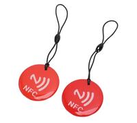 Bewinner Lot de 10 Porte-clés NFC Programmables avec Puce NTAG213 Réinscriptible Compatible avec les Téléphones NFC, Mémoire de 144 Octets, Protection par Mot de Passe, Design étanche, étiquette