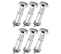 Bewinner Lot de 6 Judas de Porte Grand Angle de 220 Degrés, Judas de sécurité Réglable Antivol avec Couvercle Arrière, de Porte de Taille de Trou de 14 Mm pour Portes Métalliques en Fibre de Verre
