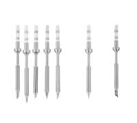 Bewinner Lot de 7 Pointes de Fer à Souder TS100, Mini Ensemble de Remplacement de Pointes de Fer à Souder en Acier Inoxydable, 7 Types de à pour TS100, Chauffage Rapide et Durable pour Réparation (#1)