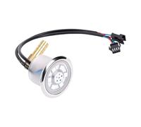 Bewinner Lumière de Spa RVB 63 Mm avec Couvercle en Acier Inoxydable, Lumière d'ambiance sous-Marine Multicolore Changeante pour Piscine de bébé, Baignoire LED, de Bain à Remous, Basse Tension Sûre