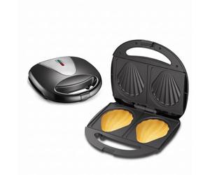 Bewinner Machine à Madeleine Double Face 850W - Faites vos Madeleines et Petits Déjeuners avec Anti-brûlure - Idéal pour Pain en Forme de Coquillage