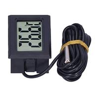 Bewinner Mini Thermomètre Numérique avec écran LCD, Mesure de la Température Filaire, -50-110 ℃, Thermomètre électronique ABS pour des Lectures Précises (BLACK)