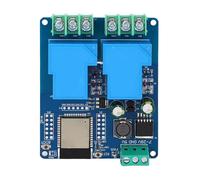 Bewinner Module de Relais 2 Canaux 30A pour Carte de Développement WROOM 32E, DC 7-28V 5V 4MB Flash WiFi BT IoT Télécommande Programmable