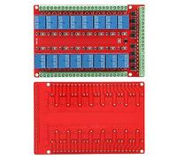 Bewinner Module de Relais isolé à 16 Canaux 24 V CC, Carte d'interface de Déclenchement de Niveau Haut/bas, Optocoupleur 5 MA, capacité de Contrôle 10 A, Relais de Puissance avec Protection Inverse