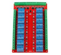 Bewinner Module de Relais isolé à 16 Canaux 24 V CC, Carte d'interface de Déclenchement de Niveau Haut/bas, Optocoupleur 5 MA, capacité de Contrôle 10 A, Relais de Puissance avec Protection Inverse