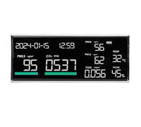 Bewinner Moniteur de qualité de l'air Intérieur 9 en 1 - PM2,5 PM1,0 PM10 CO2 TVOC Détecteur d'humidité de la Température, Testeur de qualité de l'air de Bureau avec Affichage de la Date et de
