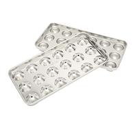 Bewinner Moule à Boules de Glace en Acier Inoxydable 304 - Bac à Glaçons Sphérique pour Whisky, Vin, Cocktail - Congélation Rapide 2-3 Heures, Non Toxique, Bord Rond, Couvercle Anti-fuite, Facile à