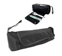 Bewinner Organisateur D'outils pour Cheveux 2 en 1, Tapis Résistant à la Chaleur, Sac de Voyage Portable pour Fers Plats, Lisseurs, Fers à Friser avec Fermeture Magnétique et Néoprène (Black)