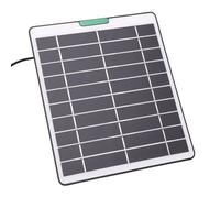 Bewinner Panneau de Charge Solaire 5W Silicium Monocristallin avec Interface pour Caméra de Système de Sécurité de Sonnette de Sécurité Blanc (BLACK)